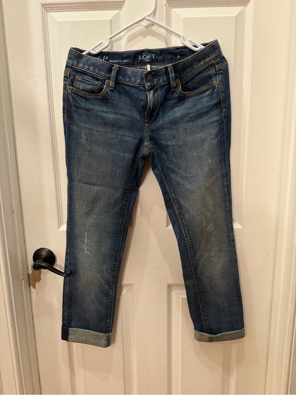 LOFT Women's Medium Blue Cropped Slim Jeans
